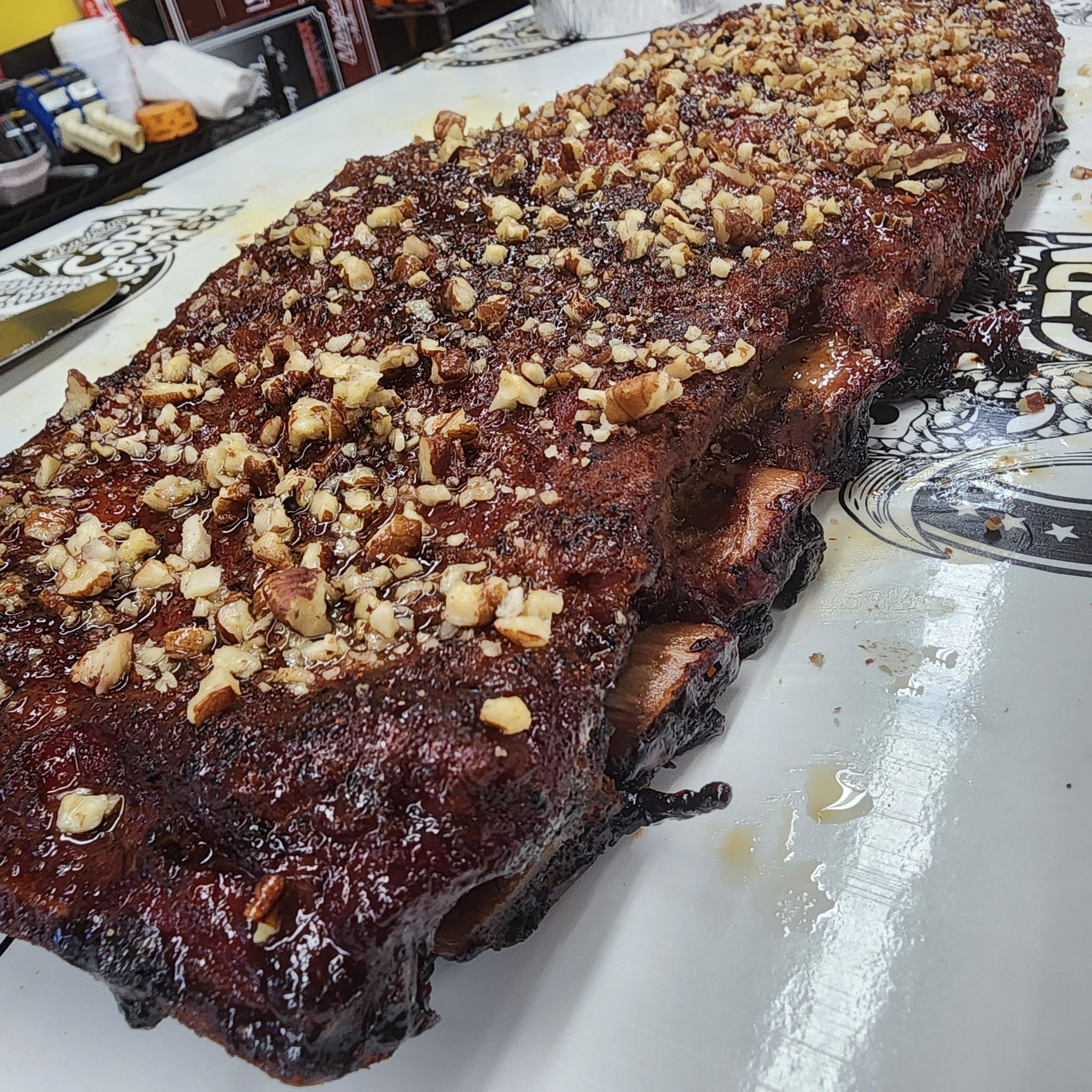 AWARD WINNING Pecan-Crusted Cherry Bourbon Ribs