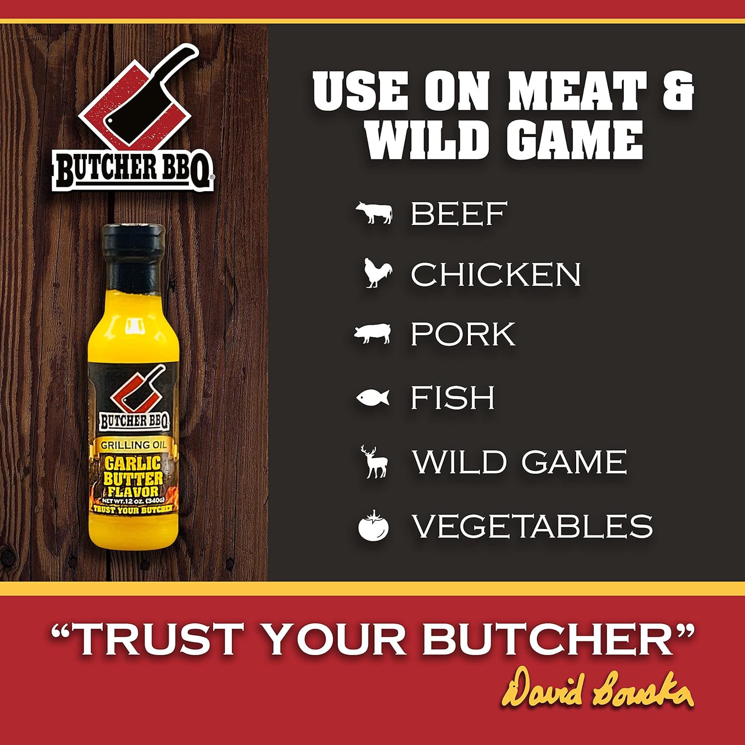 Butcher BBQ | Grilling Oil: Garlic Butter Flavor 12oz